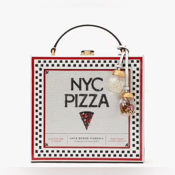 Kate Spade Slice 3D Pizza Box Top-handle Bag New in original packaging - Picture 4 of 7